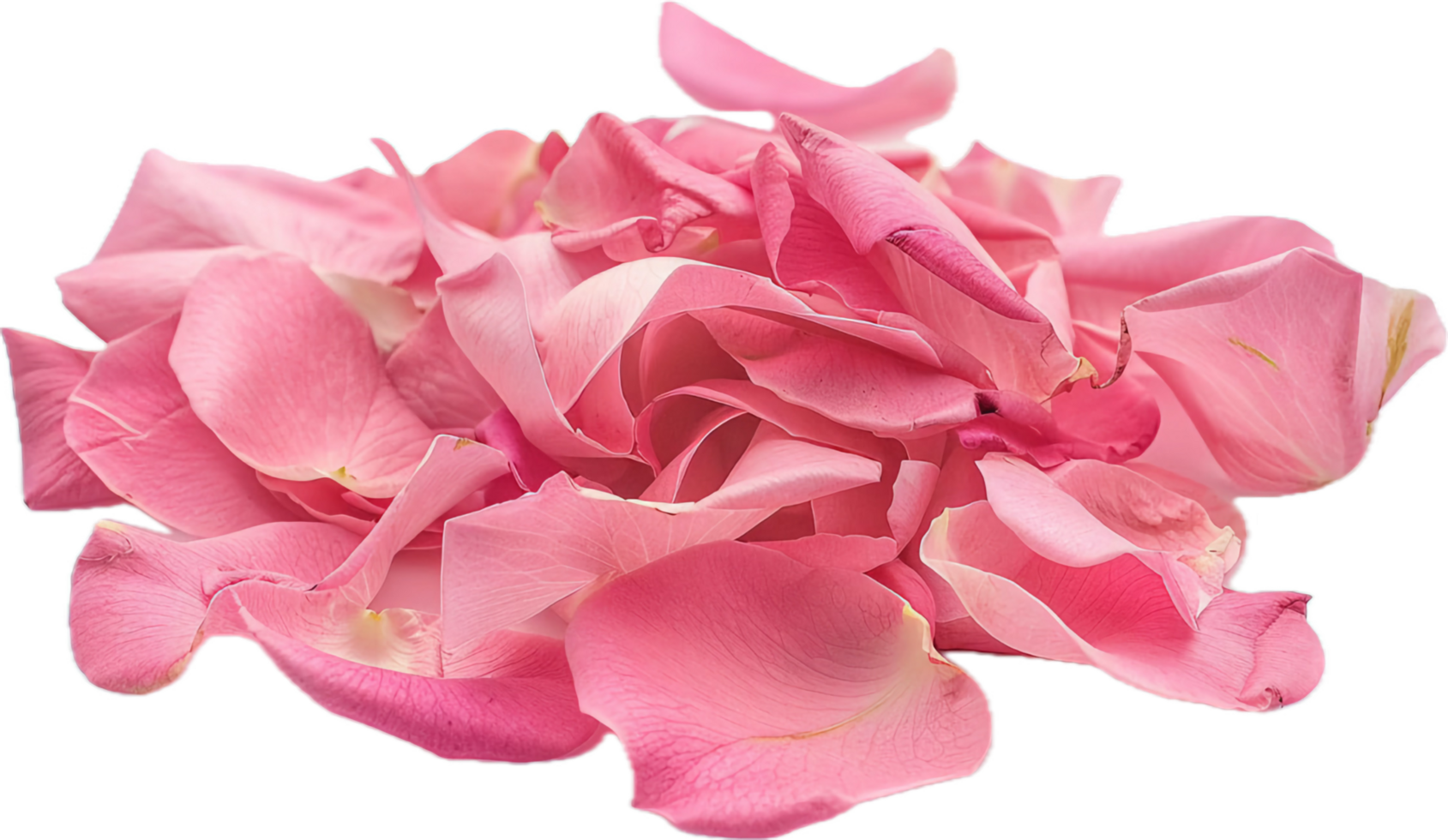 Pile of Vibrant Pink Rose Petals. png