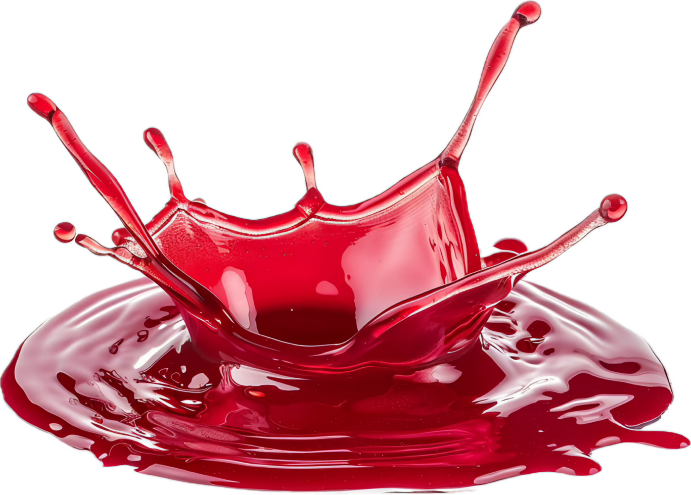 Splash of Red Liquid in Motion. png