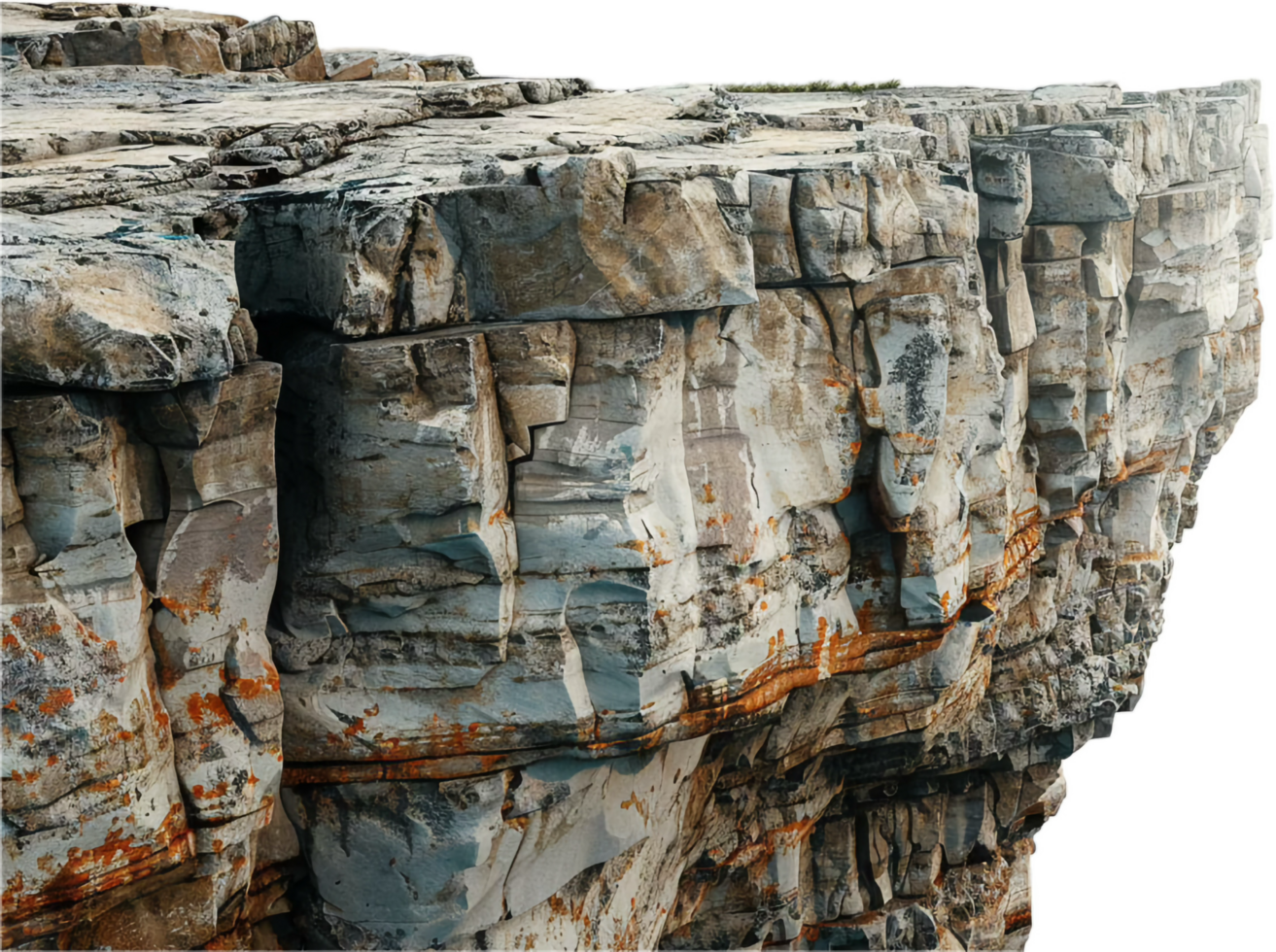 Majestic Rock Cliff with Jagged Edges. png
