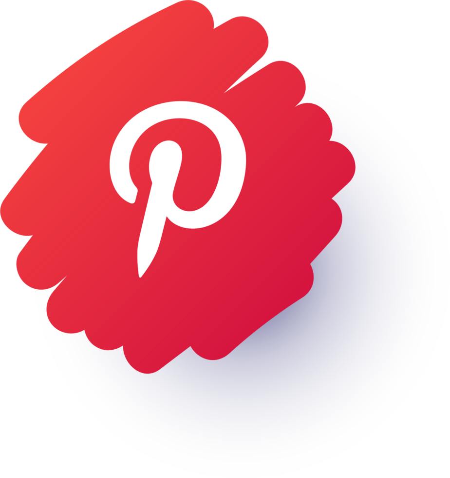 Pinterest logo red icon png