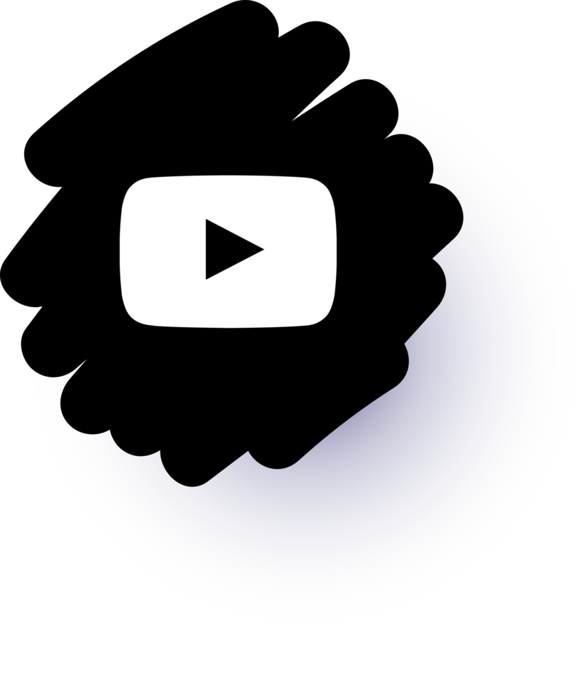 YouTube black and white logo png