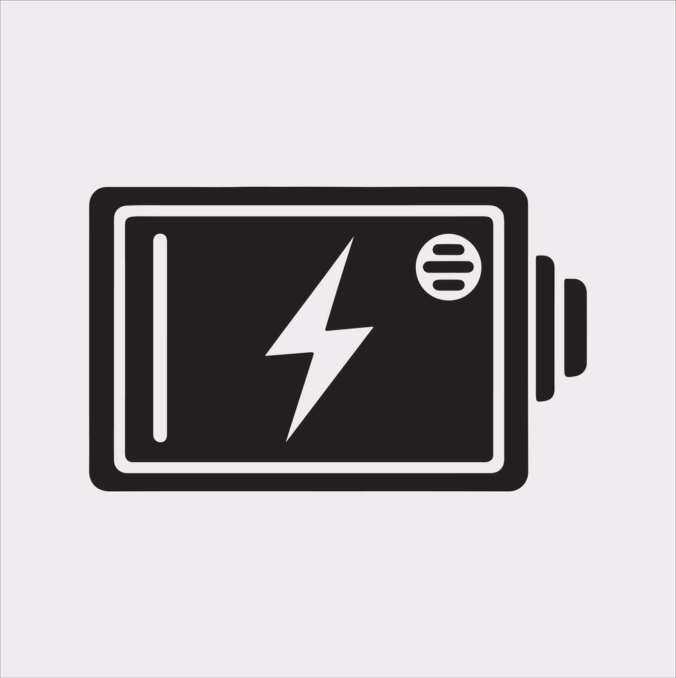 battery silhouette on white background vector