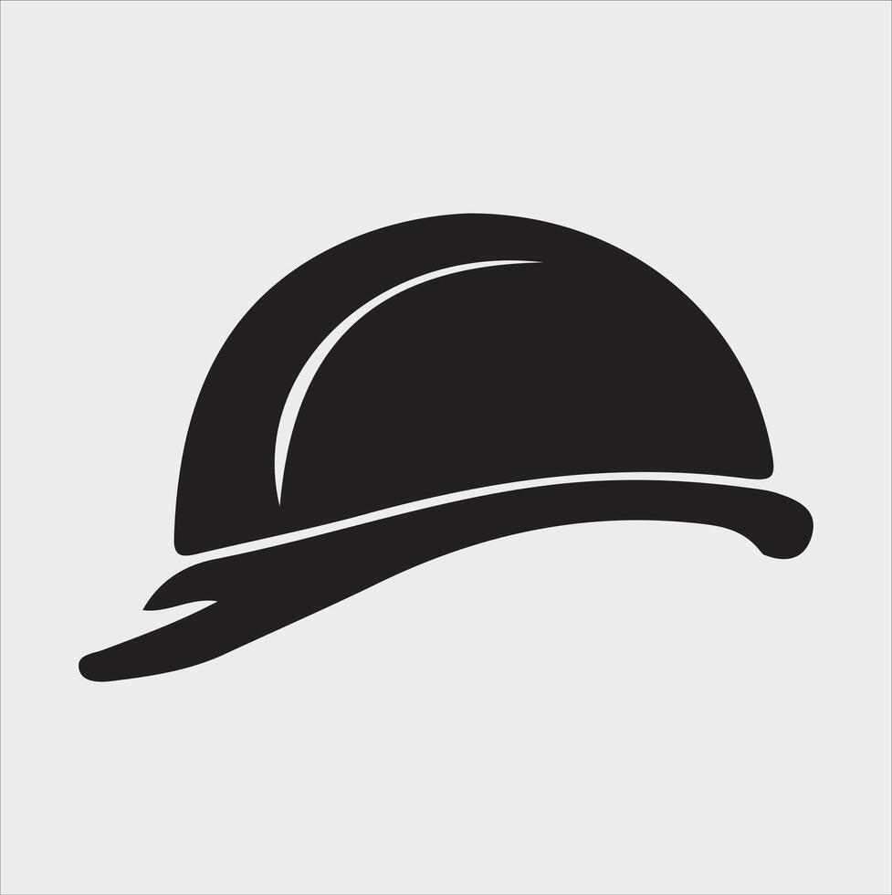 Cap silhouette on white background vector