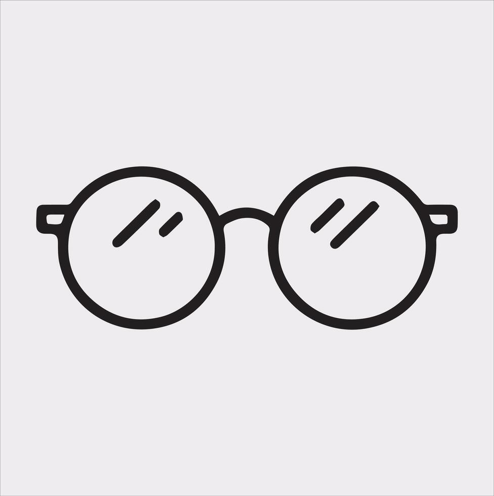 Eyeglasses icon silhouette on white background vector