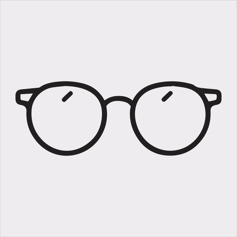Eyeglasses icon silhouette on white background vector