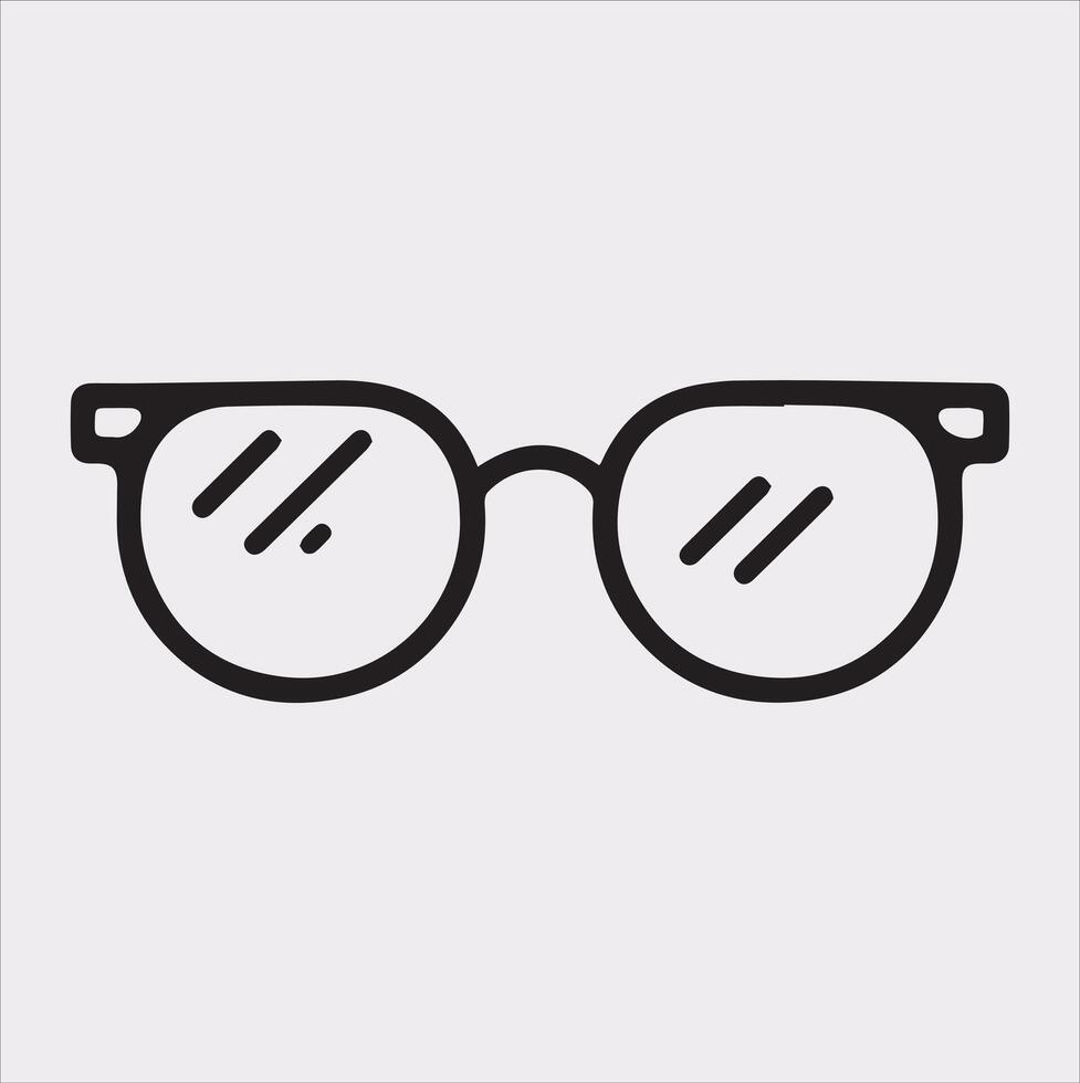 Eyeglasses icon silhouette on white background vector
