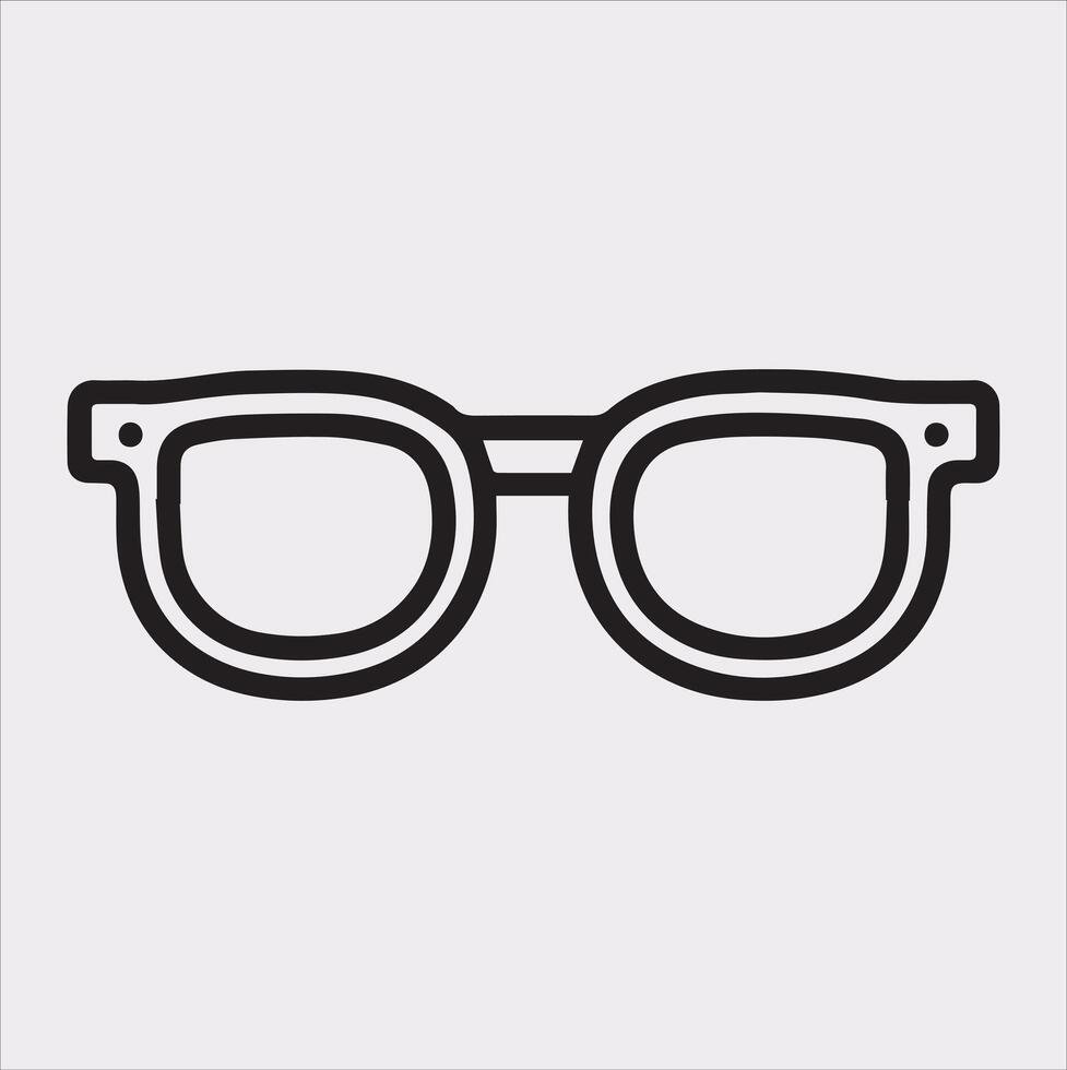 Eyeglasses icon silhouette on white background vector