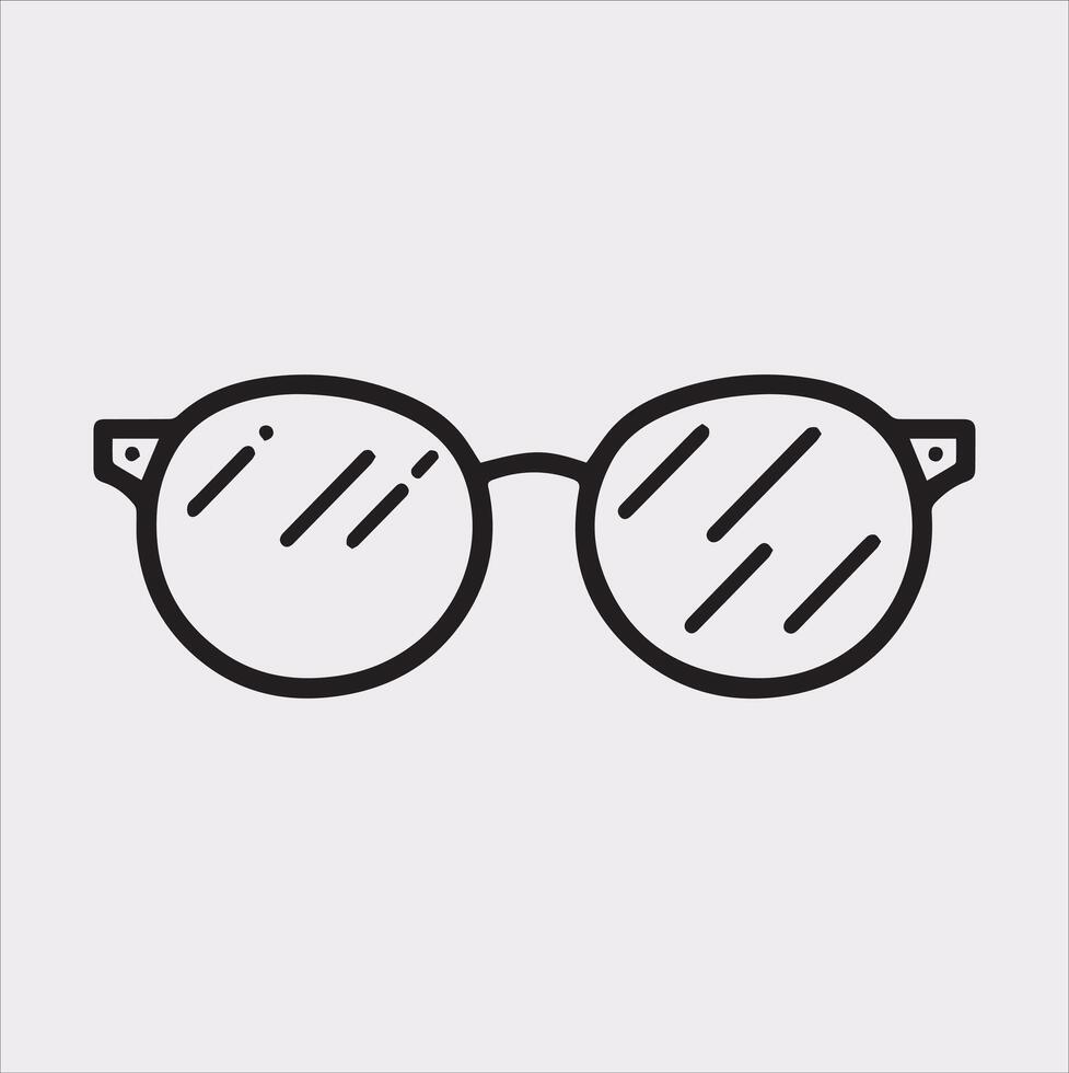Eyeglasses icon silhouette on white background vector
