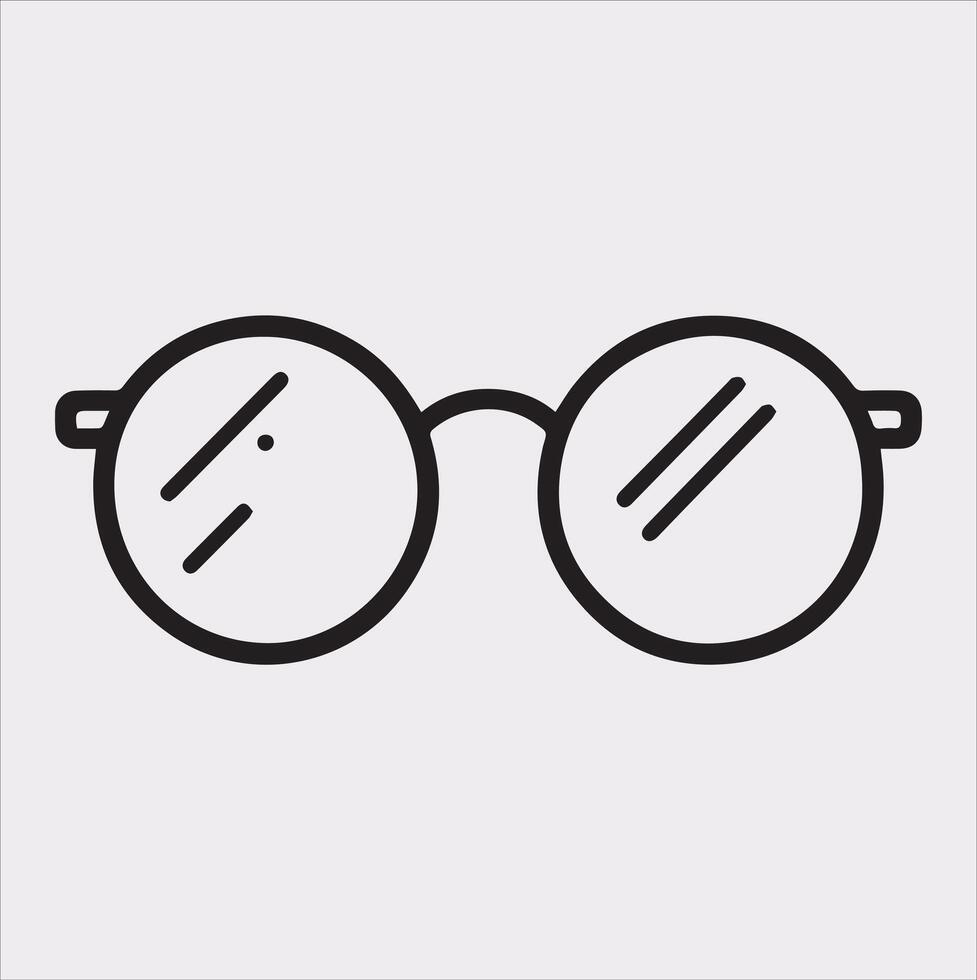 Eyeglasses icon silhouette on white background vector