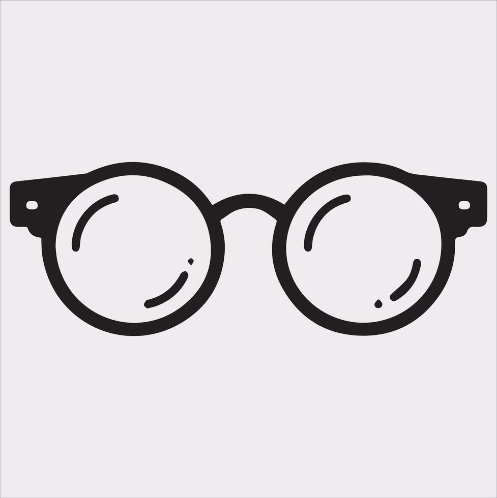Eyeglasses icon silhouette on white background vector