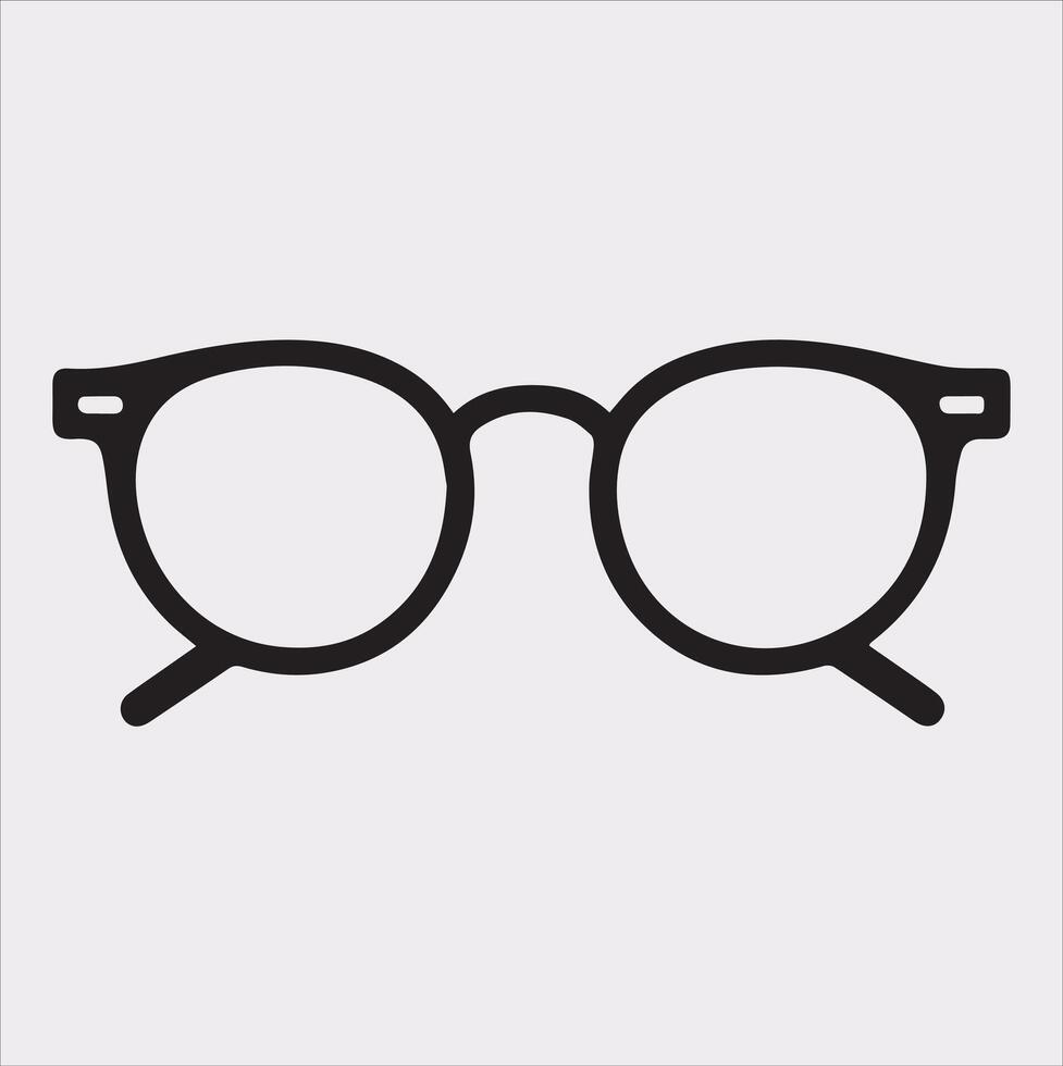 Eyeglasses icon silhouette on white background vector