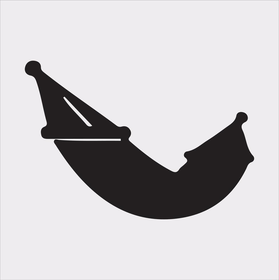 Relax hammock silhouette illustration on white background vector