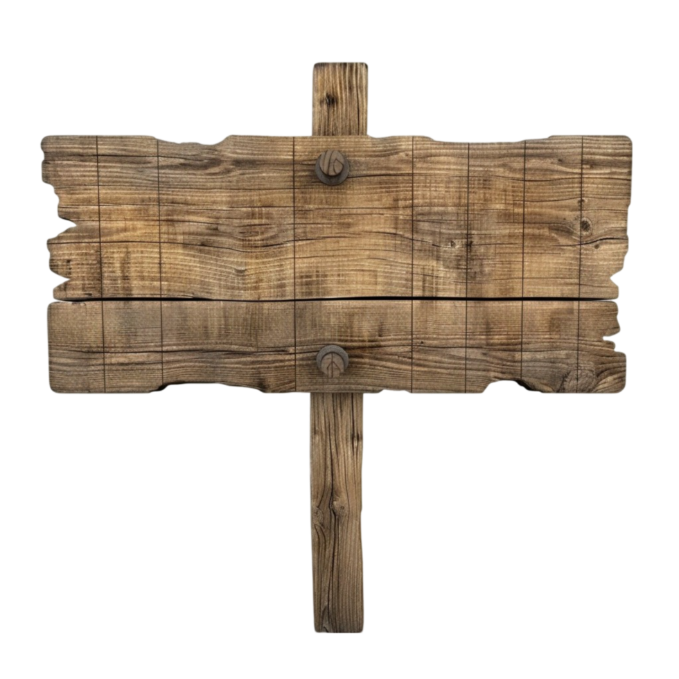 Rustic Wooden Plaque Graphic On A Transparent Background. png