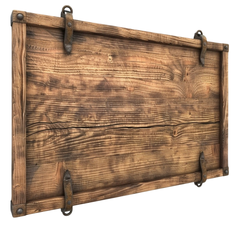 A Wooden Sign On A Transparent Background. png