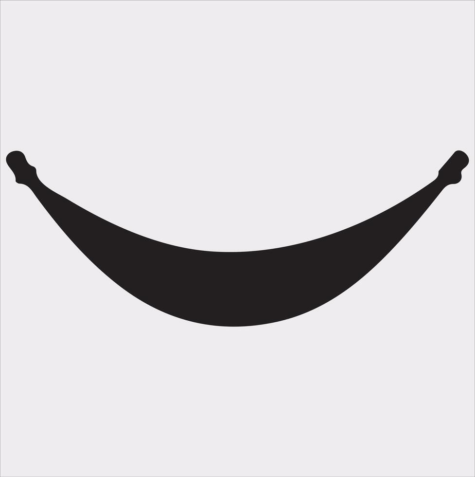 Relax hammock silhouette illustration on white background vector