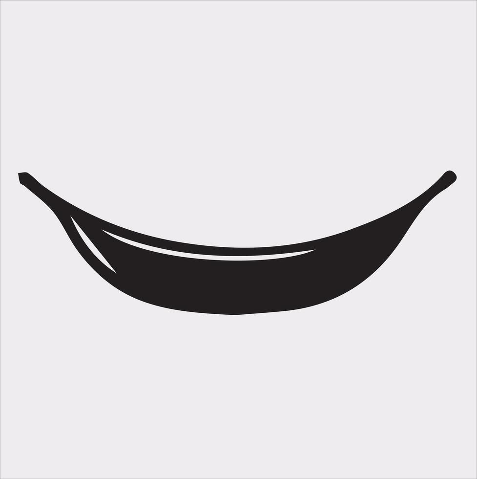 Relax hammock silhouette illustration on white background vector