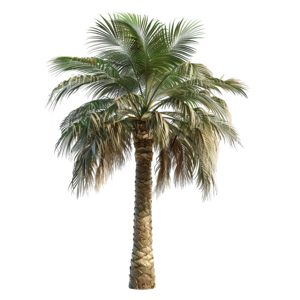 A palm tree on a Transparent background. png
