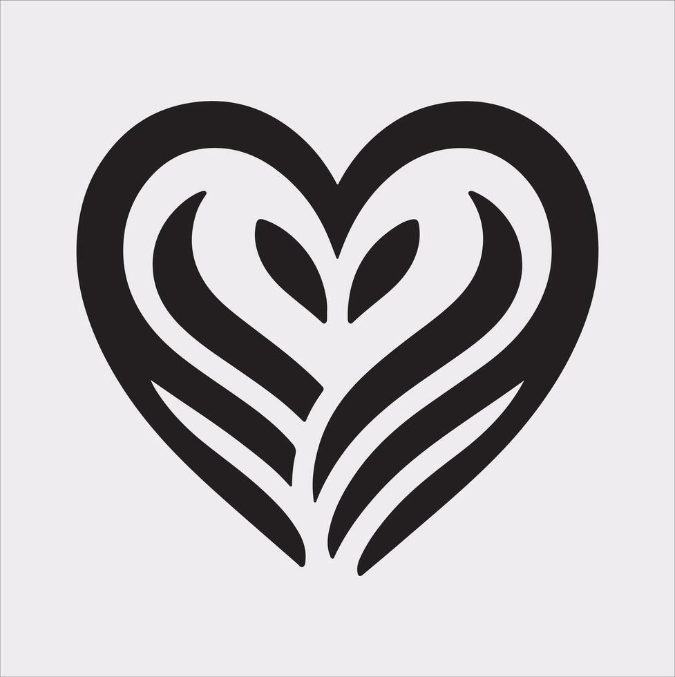 love silhouette on white background vector