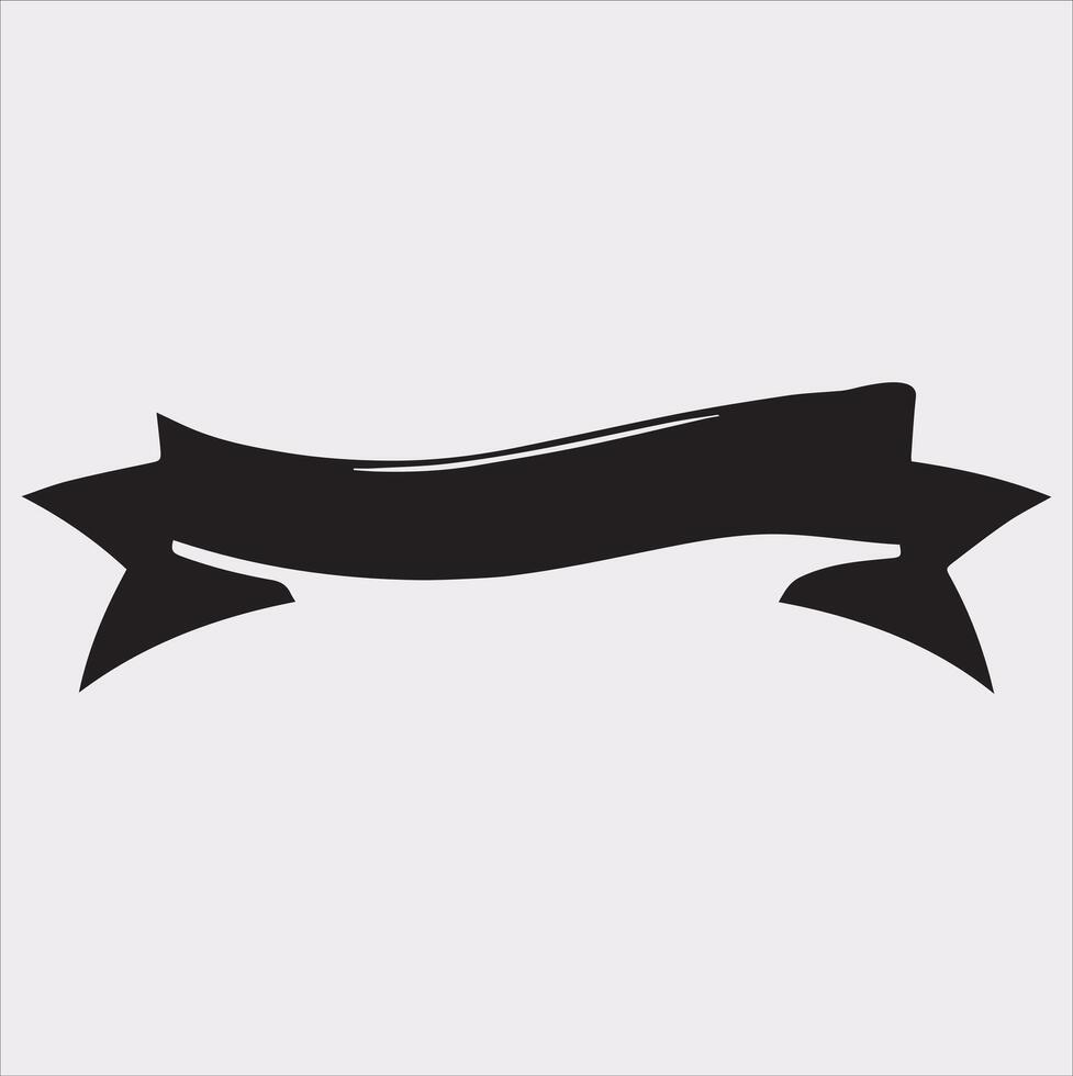 label ribbon icon silhouette on white background vector