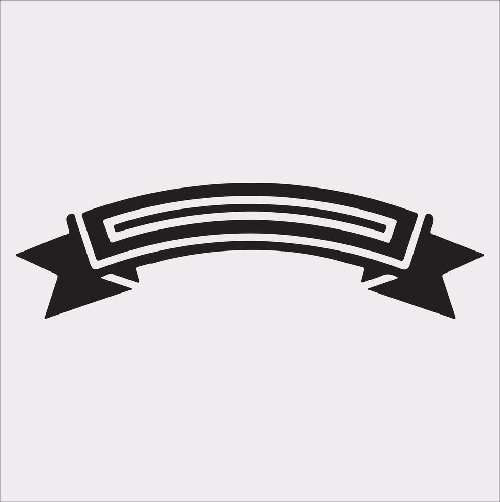 label ribbon icon silhouette on white background vector
