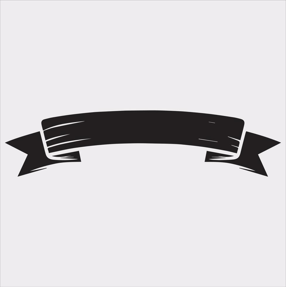 label ribbon icon silhouette on white background vector