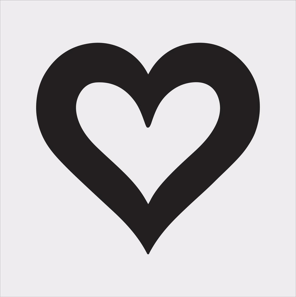 love silhouette on white background vector