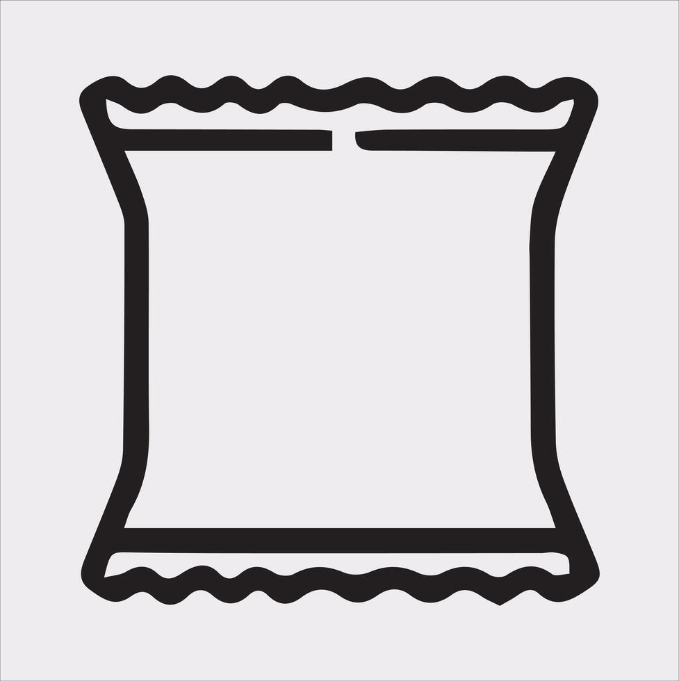 product Packaged line art silhouette on white background vector