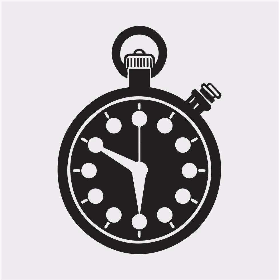 Temporizador silueta en blanco antecedentes vector