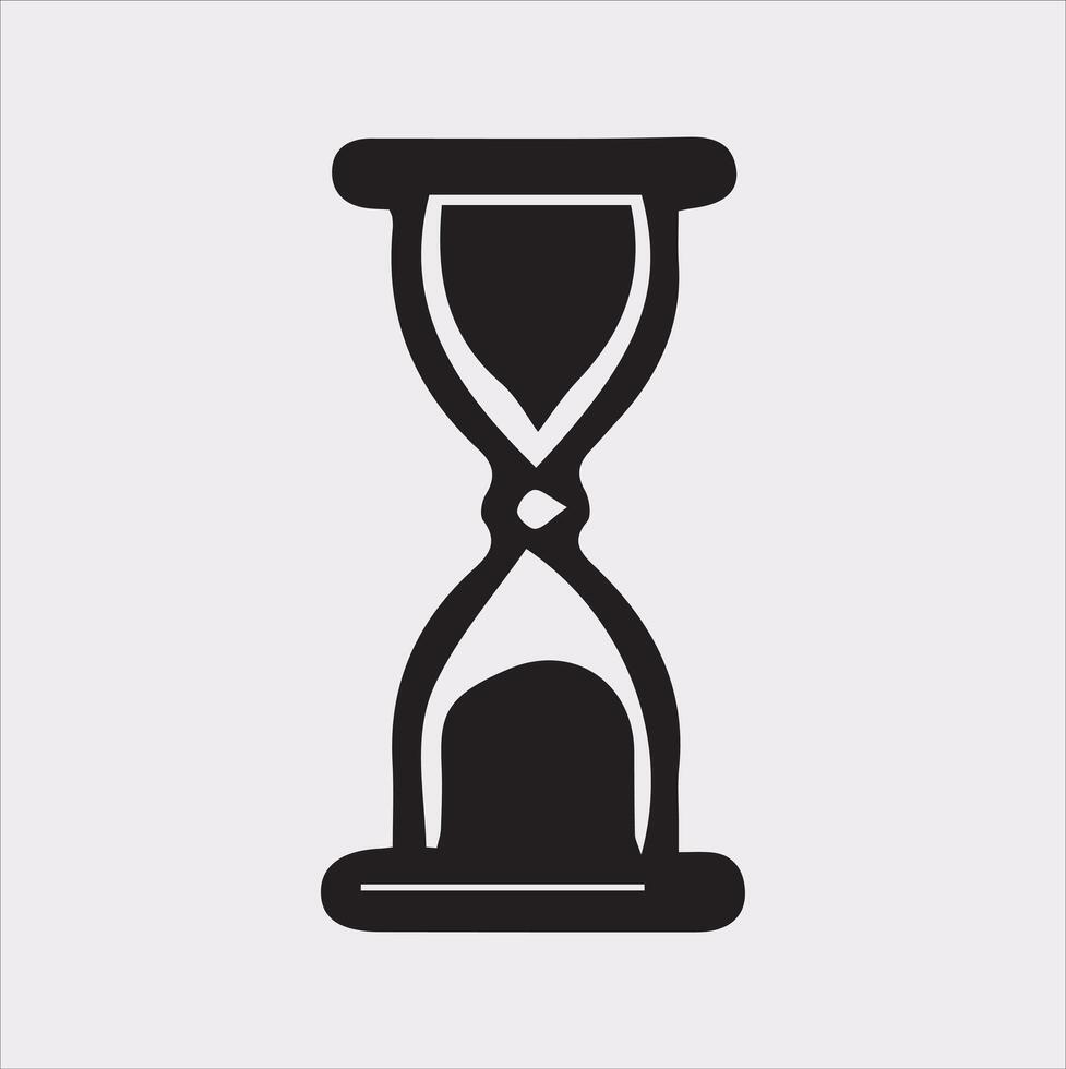 timer silhouette on white background vector