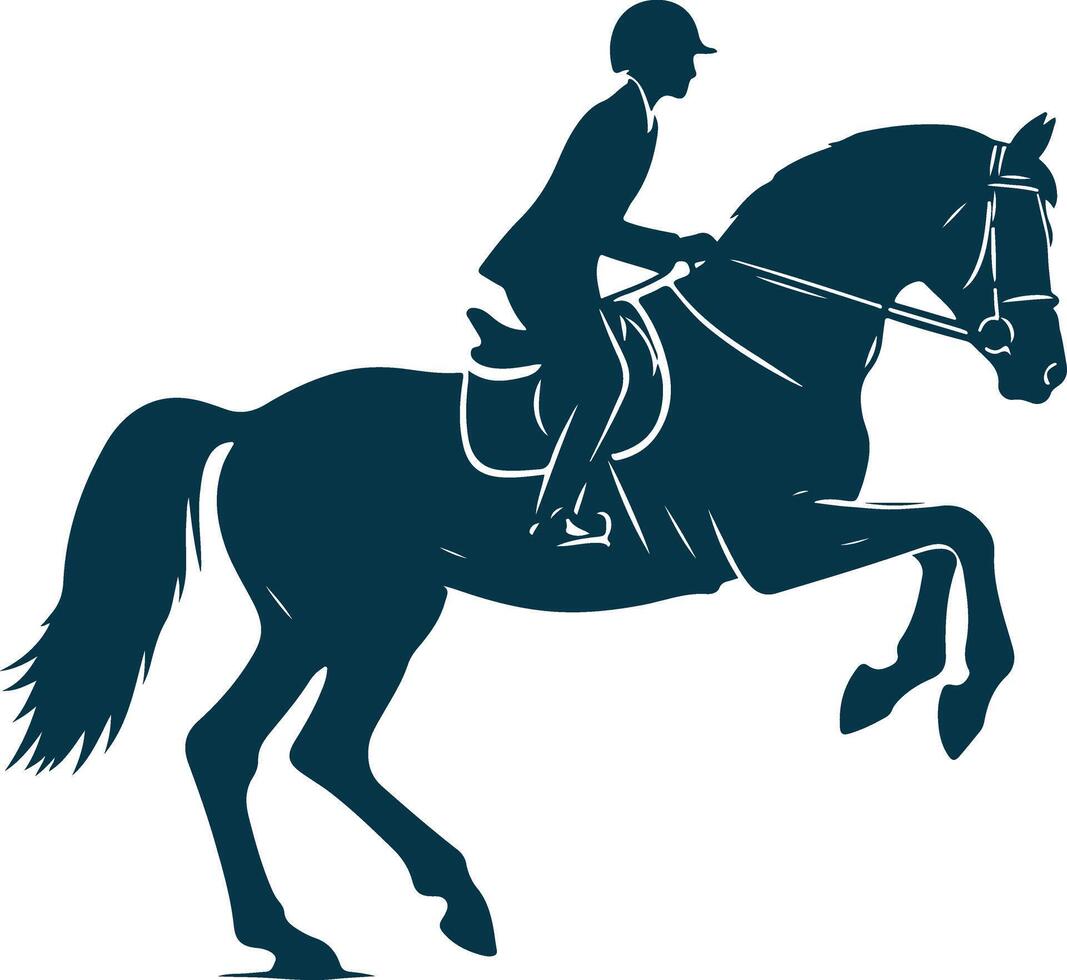 The Majestic Sight of a Man and His Horse vector