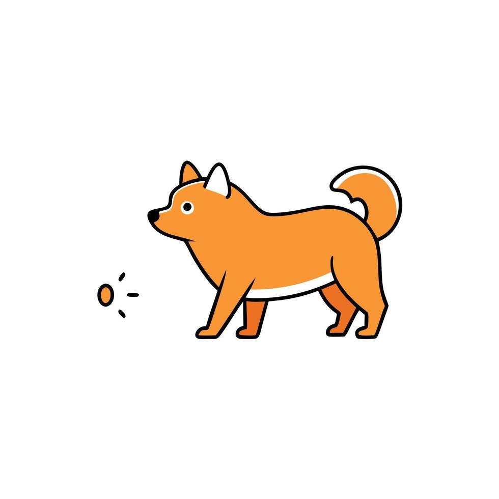 Finnish Spitz dog knocks icon vector