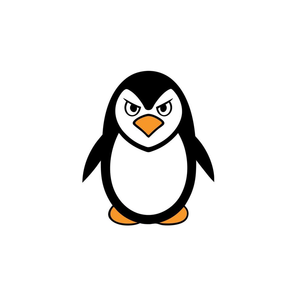 Fiordland Crested Penguin angry icon vector