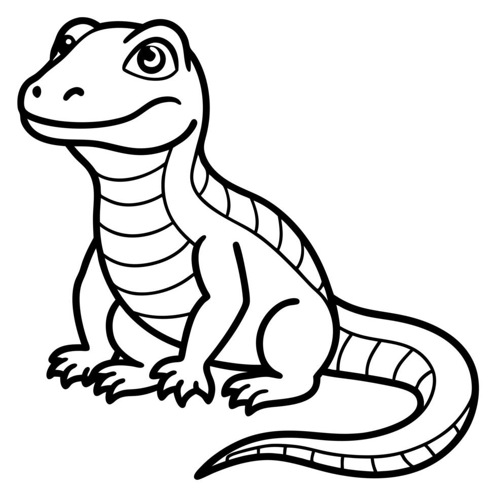 Fire Salamander lizard knocks icon vector