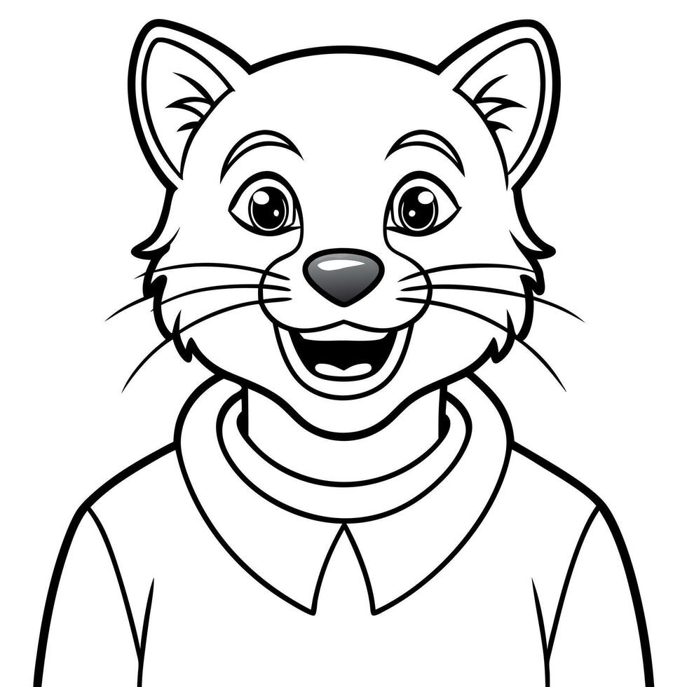 Fisher Cat smiles icon vector