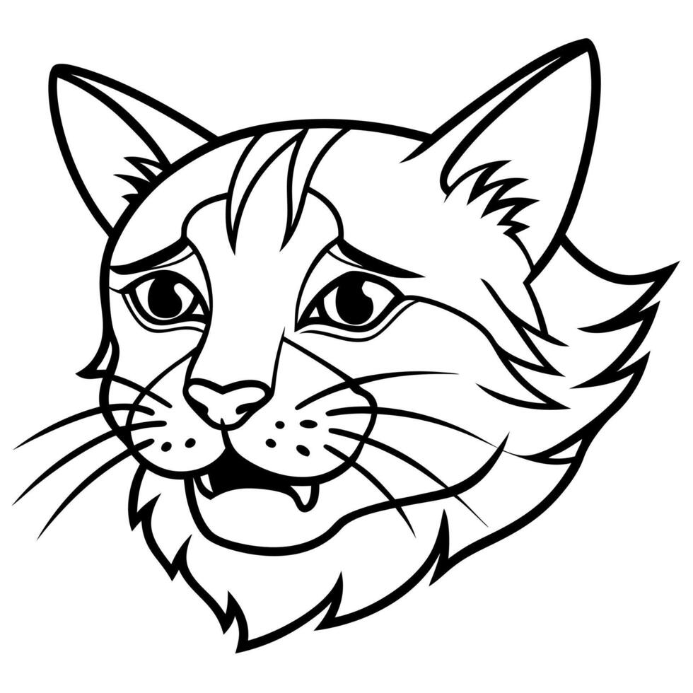 Fishing Cat cries icon vector
