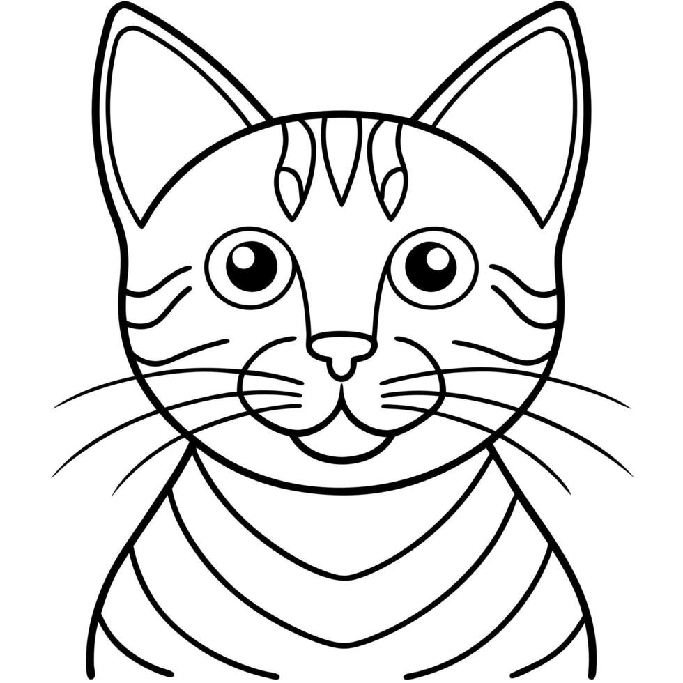 Flat-Headed Cat lies icon vector