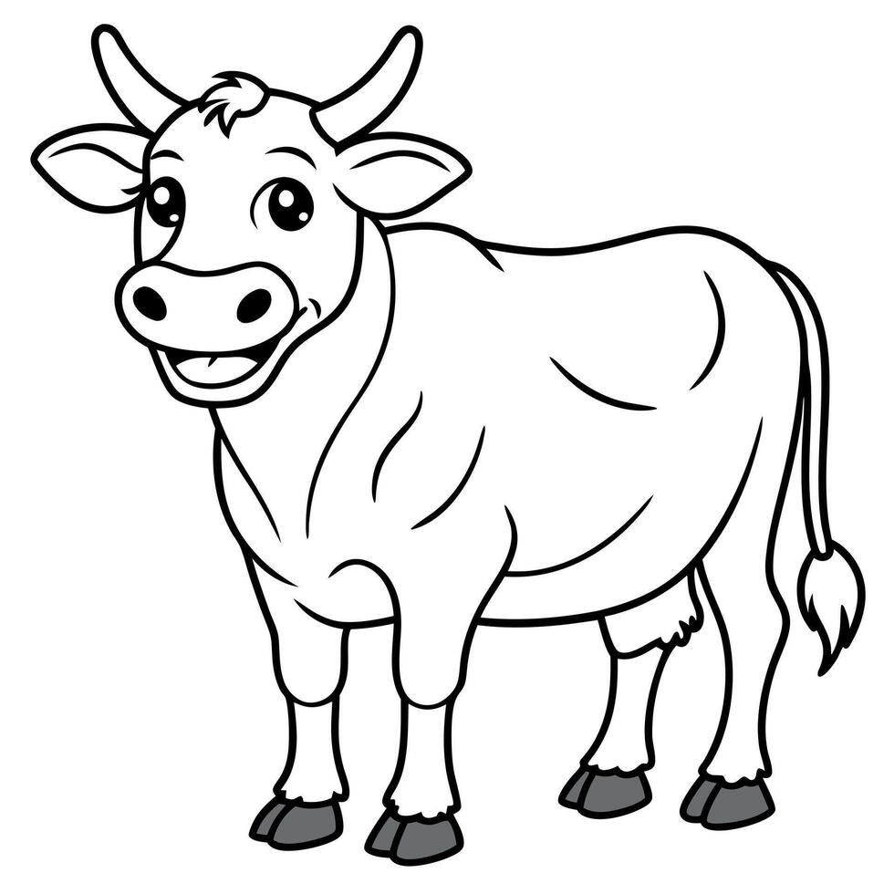 Fleckvieh Cattle cow smiles icon vector