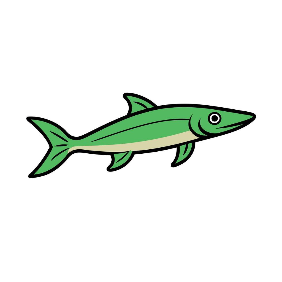Florida Gar fish knocks icon vector
