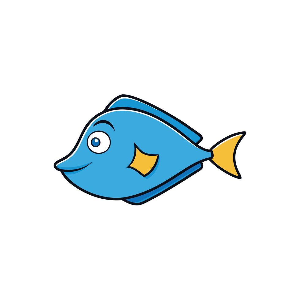 Flounder Fish play icon vector
