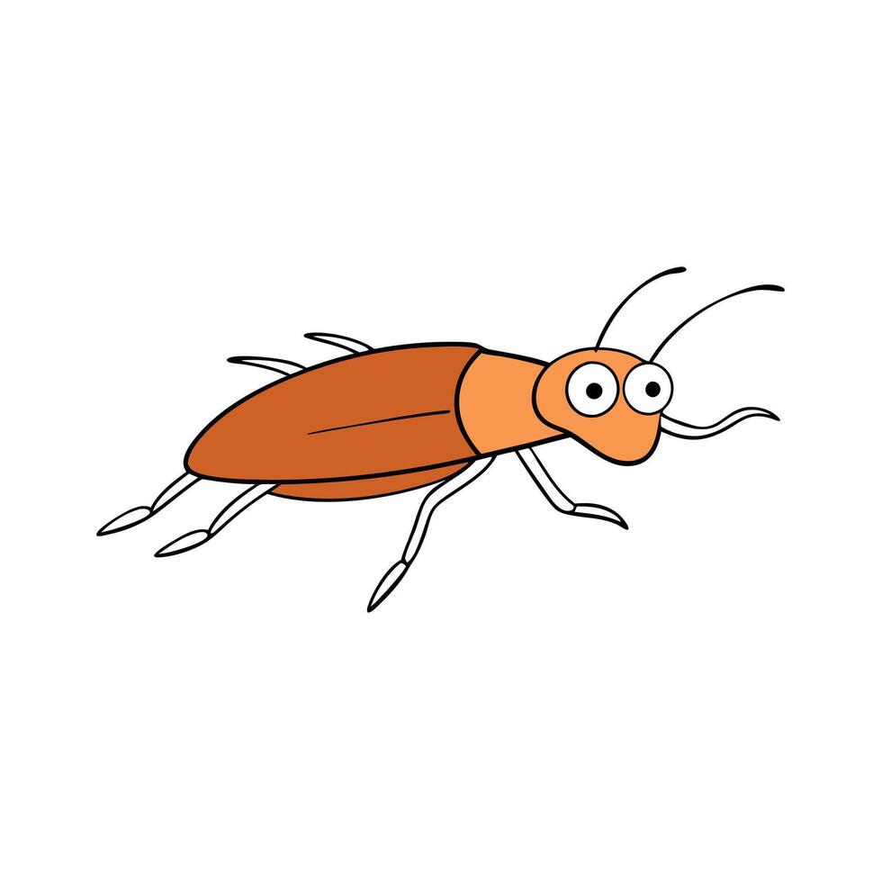 Flour Beetle bug swims icon vector