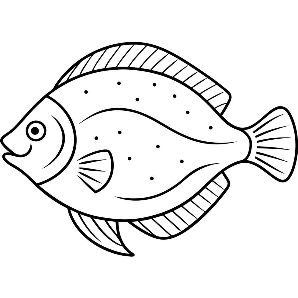 Flounder Fish stands icon vector