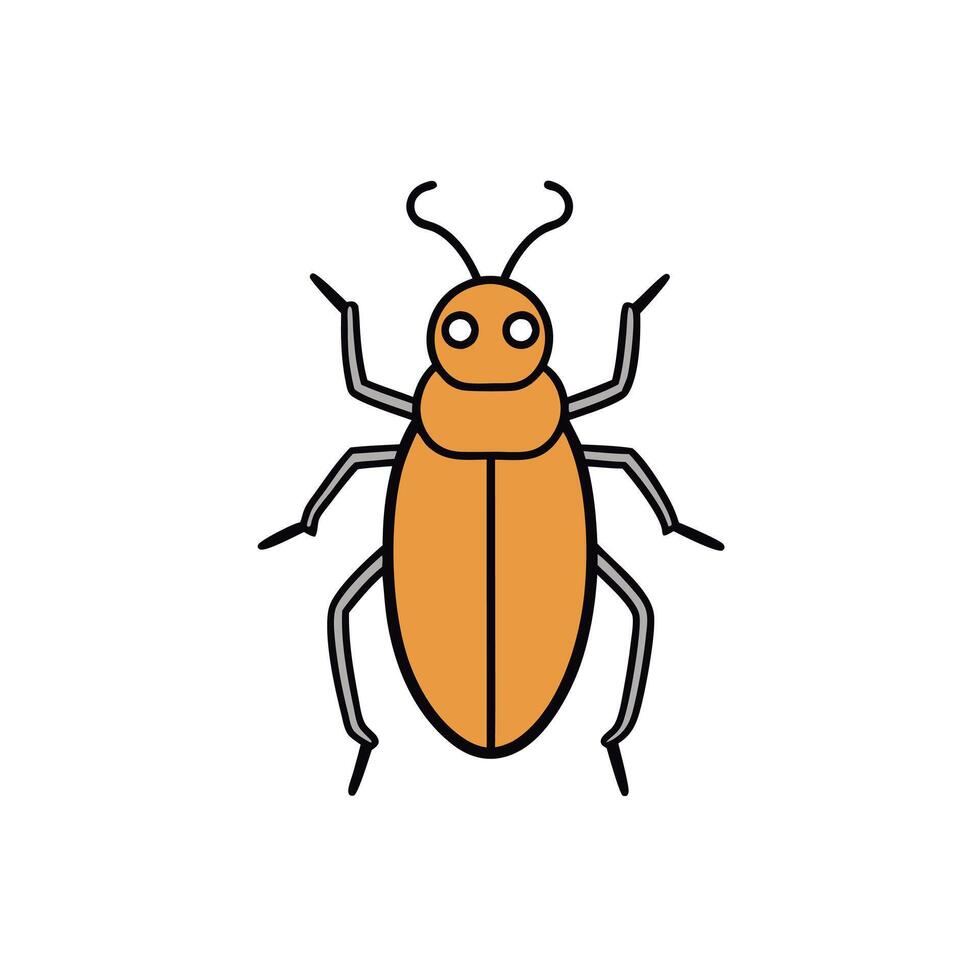 Flour Beetle bug goes icon vector