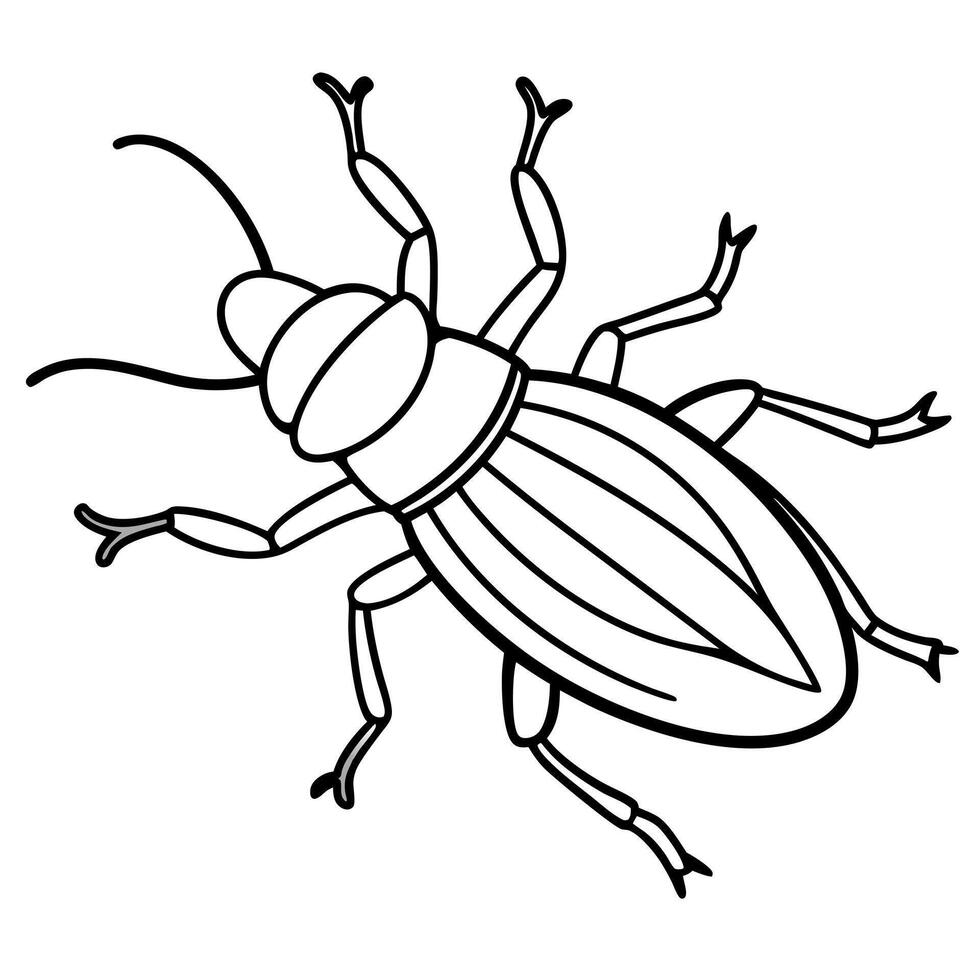 Flour Beetle bug jumps icon vector