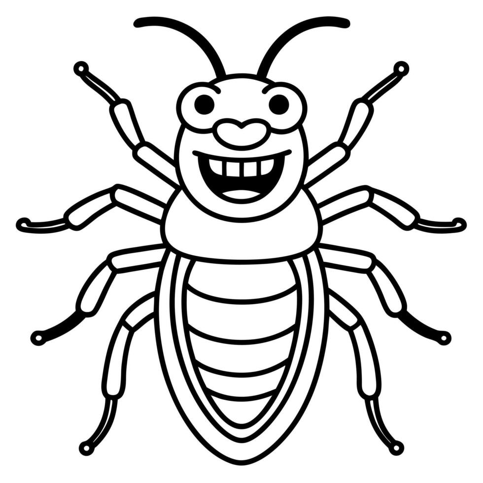 Flour Beetle bug laughs icon vector
