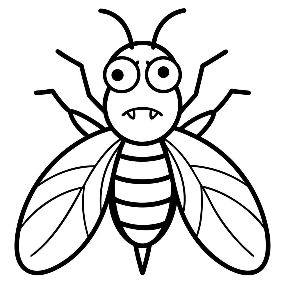 Fly bug cries icon vector