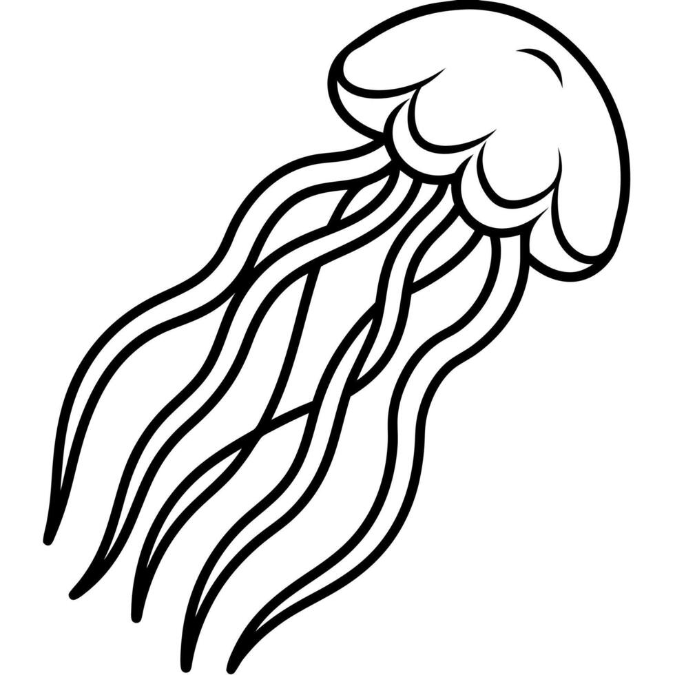 Freshwater Jellyfish dancing icon vector