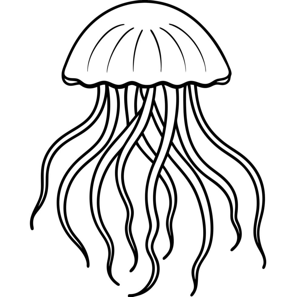 Freshwater Jellyfish stands icon vector