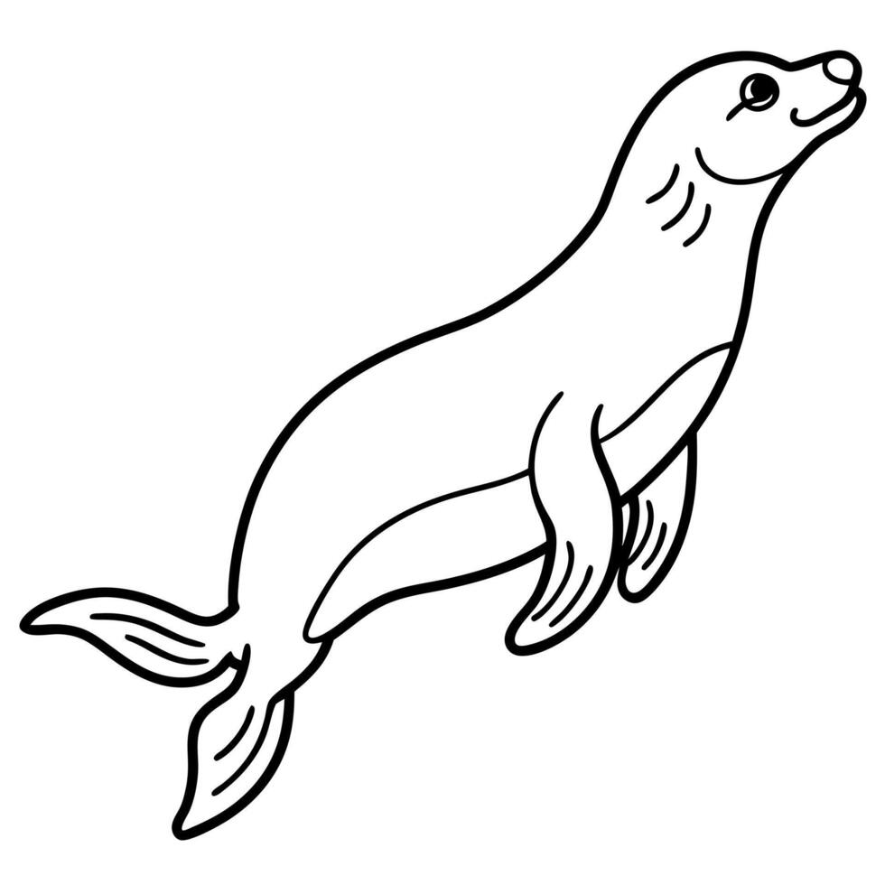 Frilled Shark fish sleeps icon vector