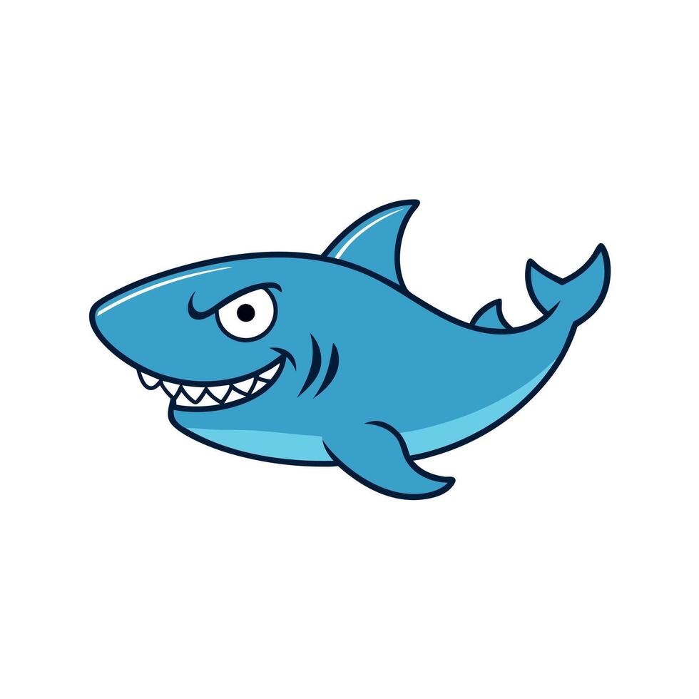 Frilled Shark fish angry icon vector
