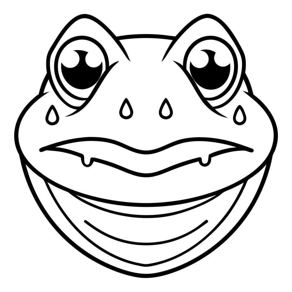 Frog cries icon vector